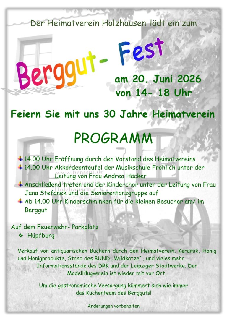 Programm Berggutfest 2026